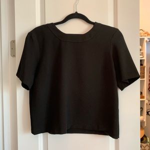 Crop black tee